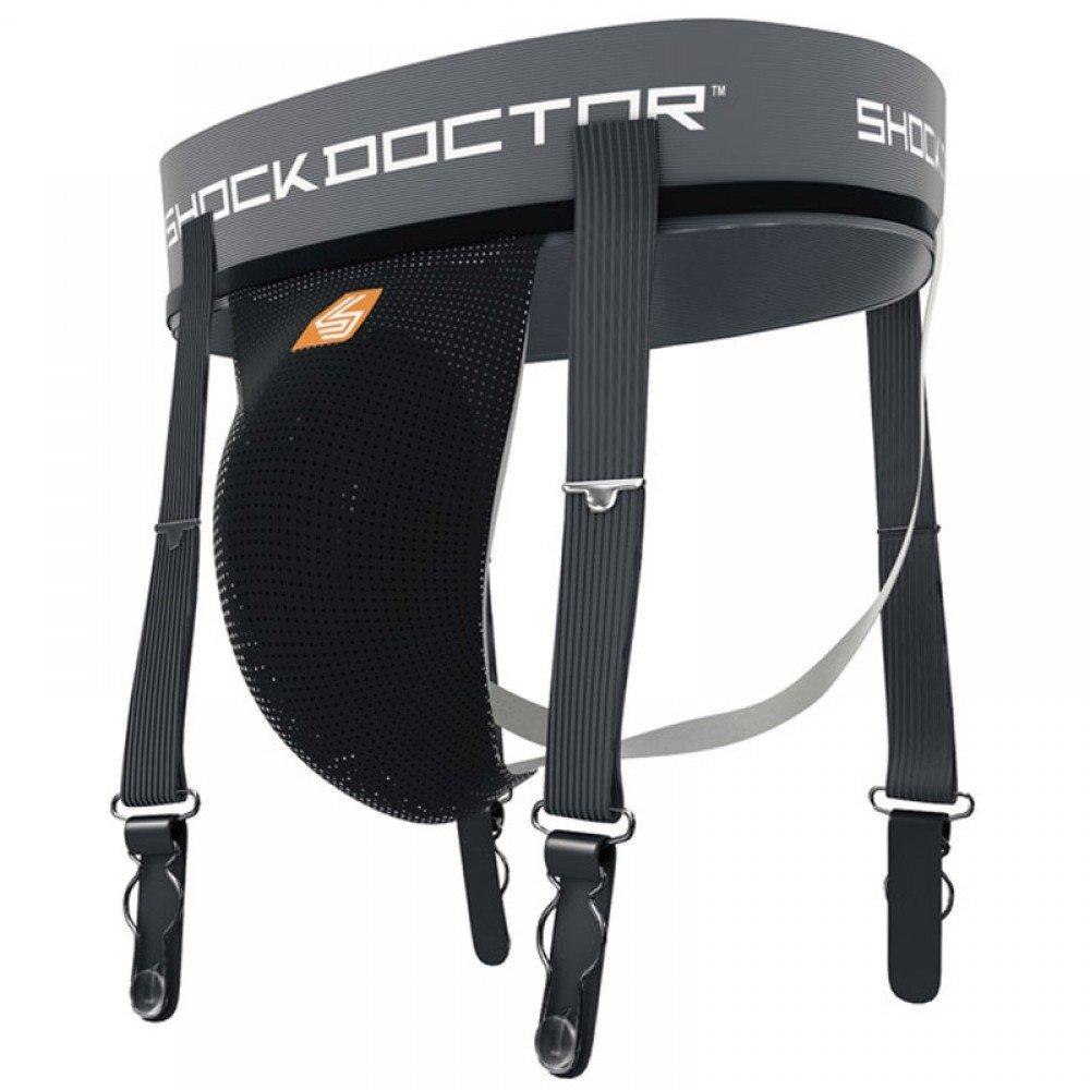 Shock Doctor Men's Ultra Hockey Garter/Supporter with Cup Pocket - Black - BLACK